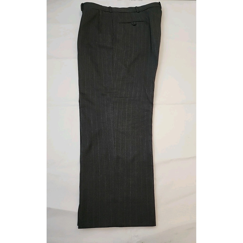 VTG Polo Ralph Lauren Gray Pinstriped Wool Suit Sz 43S Pants 37.5"X27.25" - Picture 15 of 16
